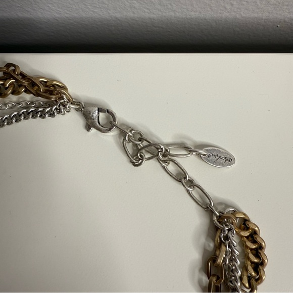 Free People Zella Layered Necklace Gold Silver - NWOT - Picture 6 of 7